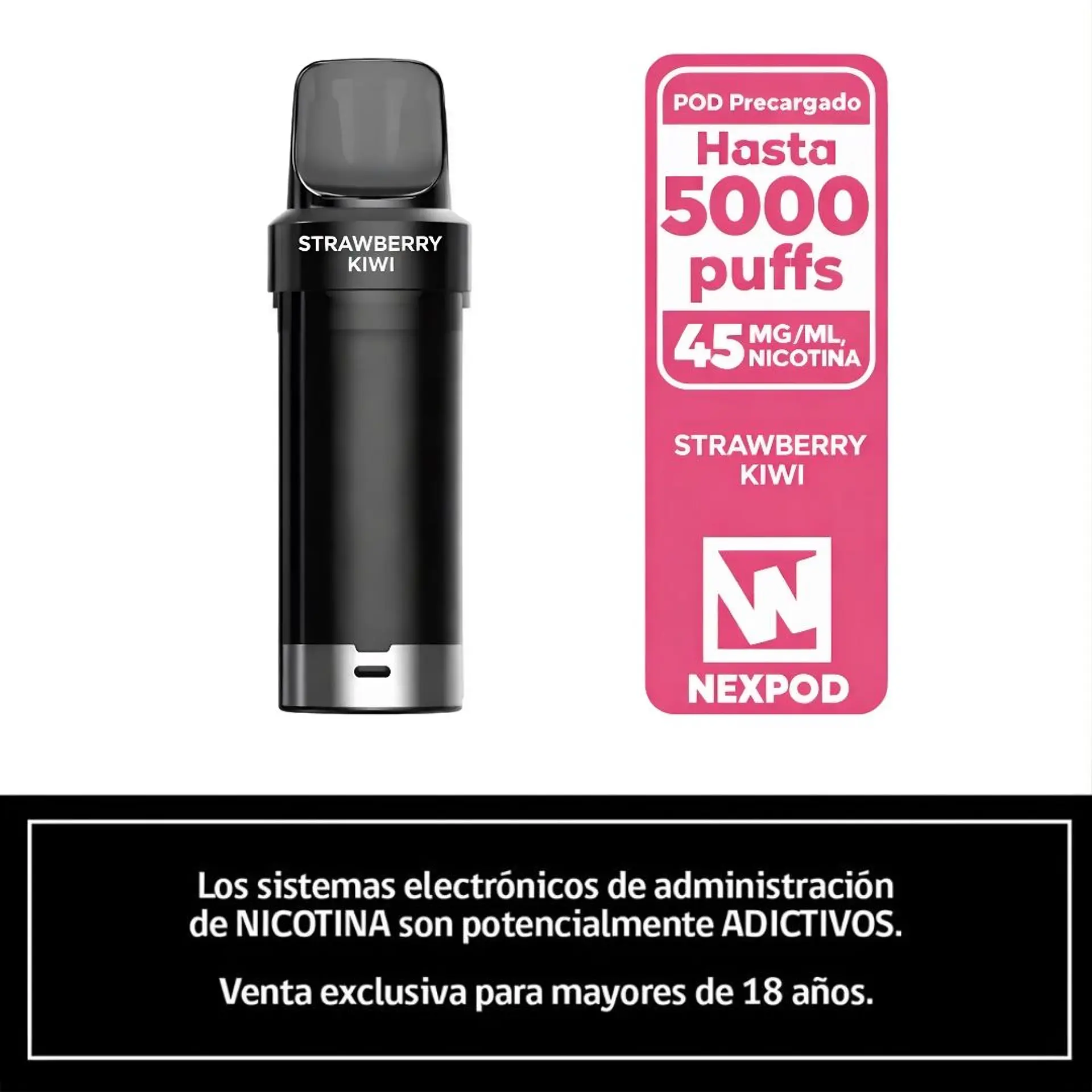 RECARGA 5000 STRAWBERRY KIWI-WOTOFO - Imagen 3
