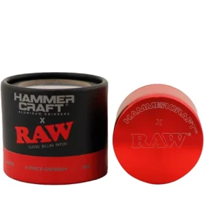 Moledor Raw Hammer Craft  Rojo Aluminio 4 Partes 63mm