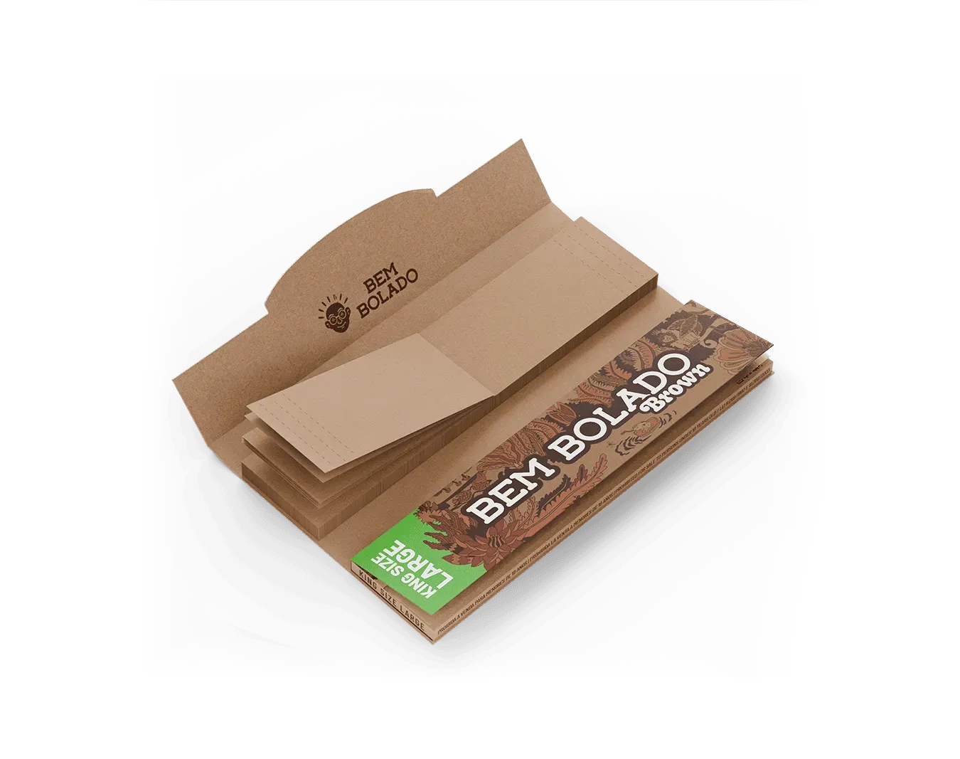 Bem Bolado organico brown 1 1/4 Papel + tips - Imagen 2